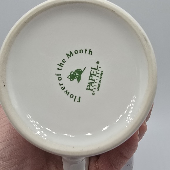 Vintage PAPEL FREELANCE Flower of the Month February Violet Coffee Mug - Picture 5 of 10